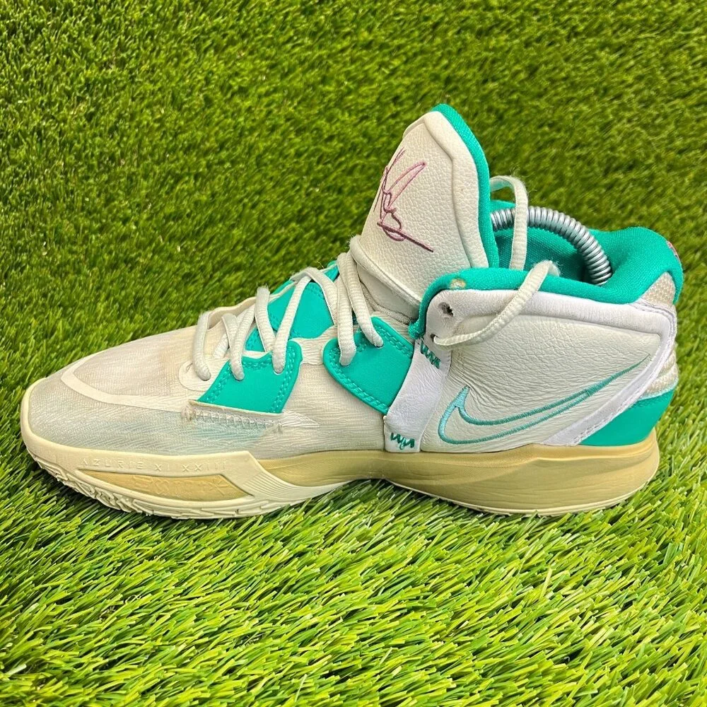 Nike Kyrie Infinity Mens Size 8‎ White Green Basketball Athletic Shoes Sneakers